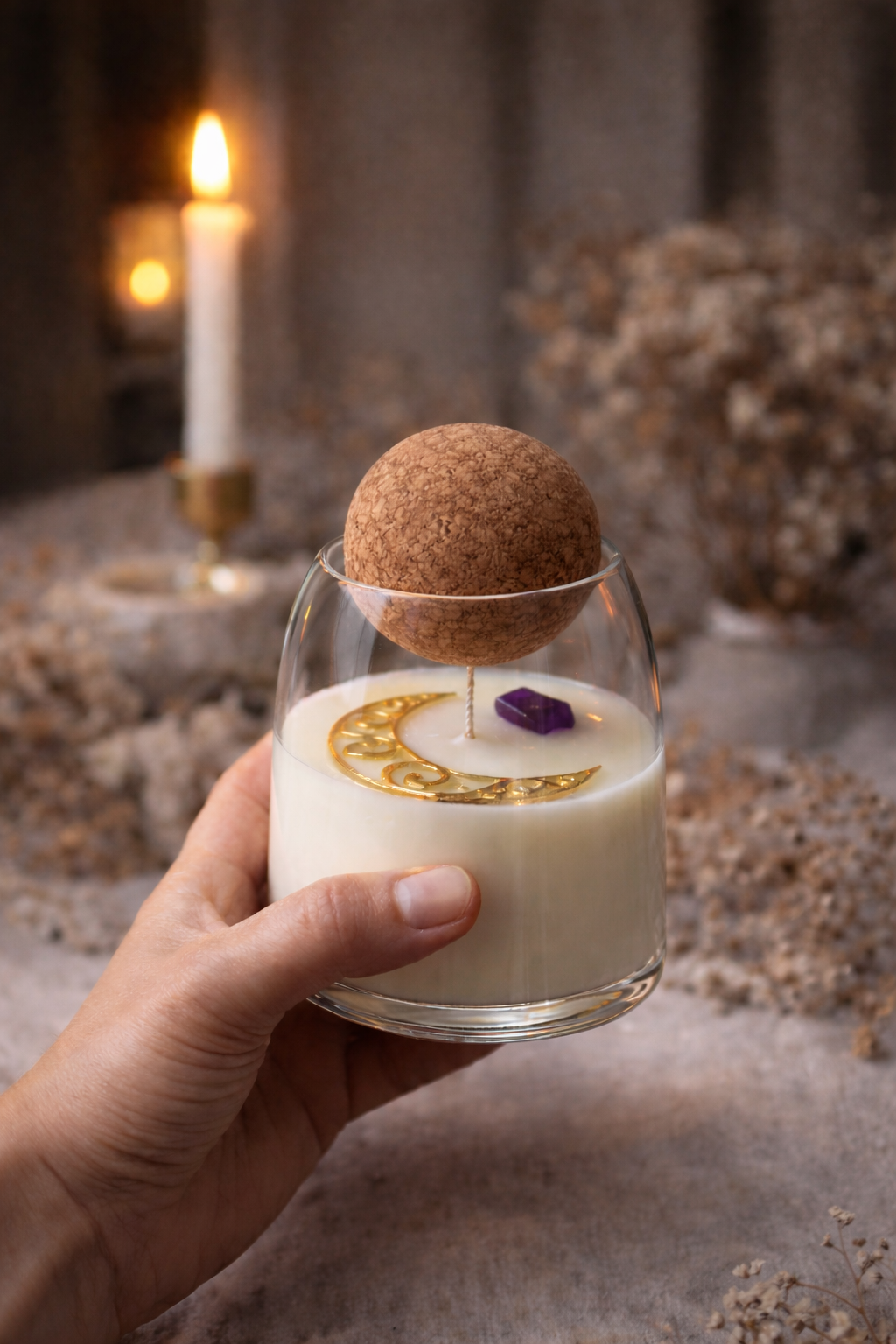 Crystal Meditation Candle