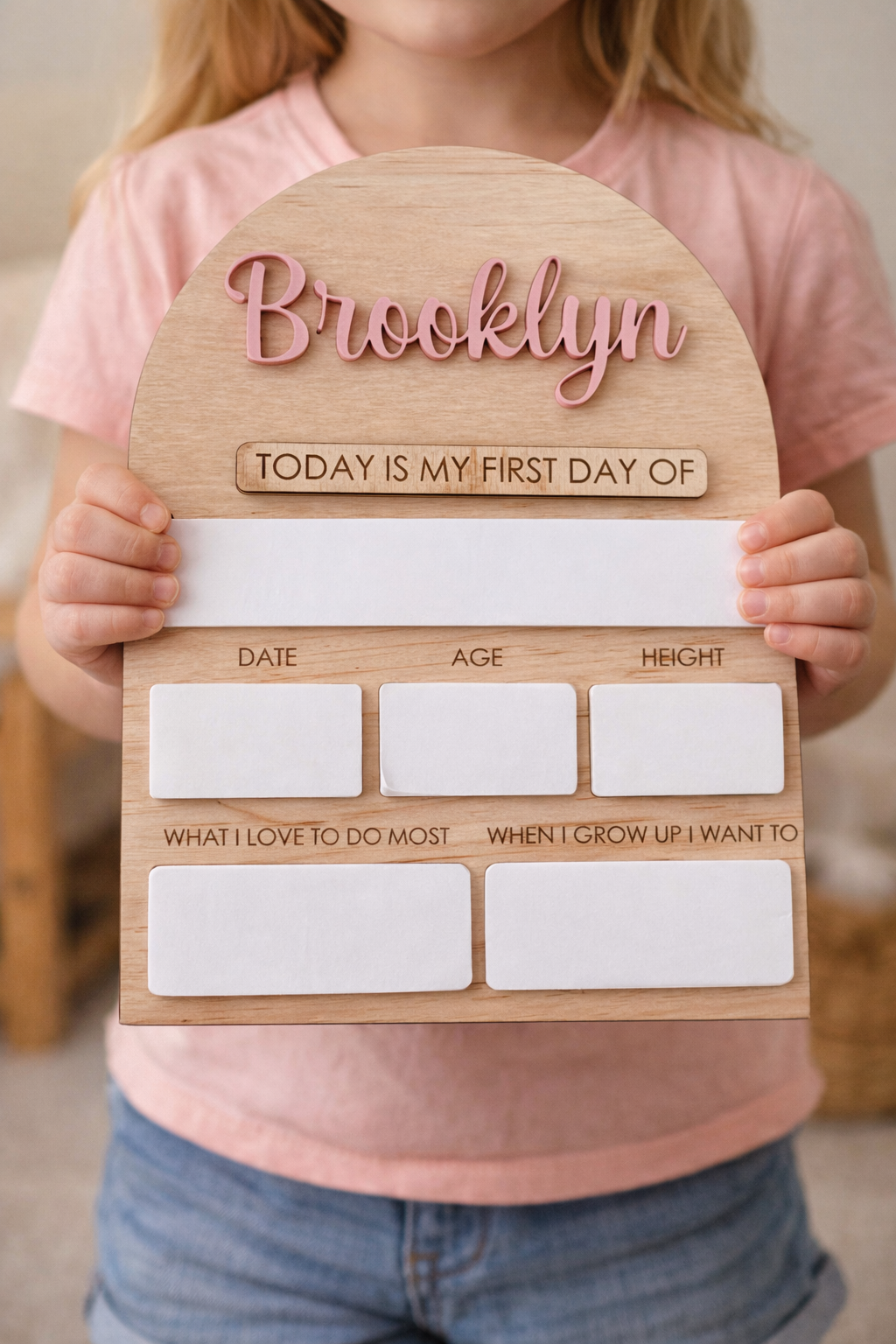 First & Last Day Plaque – Back to School Photo Prop – Personalised