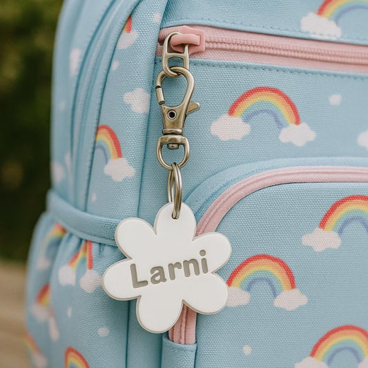 Personalised Kids Bag Tag - Flower Design